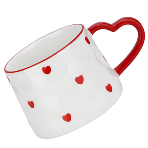 HAKIDZEL ceramic mug valentines day mugs latte mug love heart coffee mug breakfast mug tea mug drinking mugs hot chocolate mug wedding party favor latte cup ceramics juice milk tea cup man