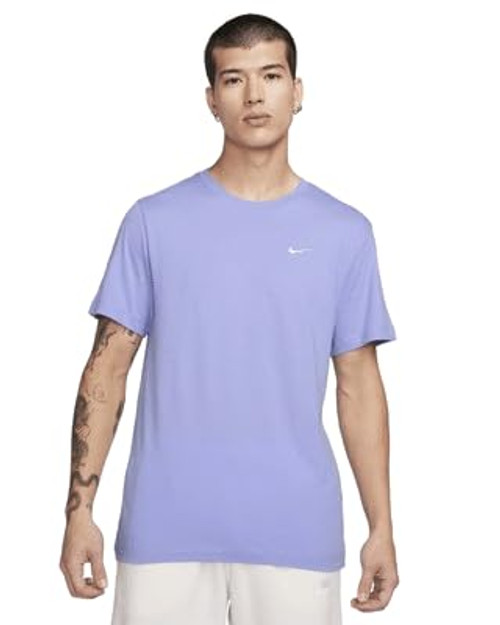 Nike Men's Sportswear Swoosh T-Shirts (Large, Powder Blue/White)