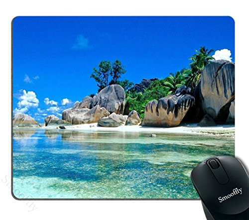 Beaches France Seychelles Mousepad,Custom Rectangular Mouse Pad,Smooffly Gaming Mouse Pad