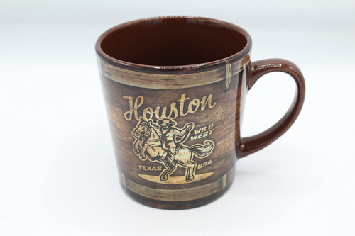 EastMeetsWest Wild West Cowboy Coffee, Tea, Hot Chocolate Mug Cup-18 Oz Ceramic Microwave Safe Collectible Souvenirs Houston Texas
