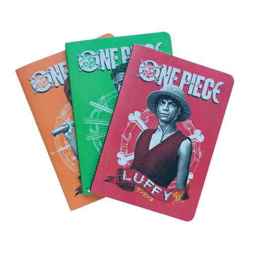 Grupo Erik One Piece Netflix Pack Of 3 A5 Notebooks | A5 Notebook | Notebooks A5 | Notepads A5 | A5 Notepad | Cute Stationery | One Piece Merch | One Piece Notebook