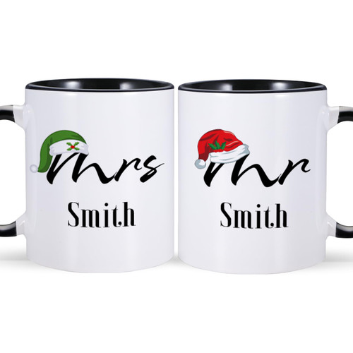 Mr and Mrs Coffee Mugs, Custom Mr & Mrs Christmas Mugs Coffee Set, Mr and Mrs Gifts, Anniversary Wedding Gifts for Couples, Mr and Mrs Christmas Mugs Set of 2, Mr and Mrs Holiday Mugs