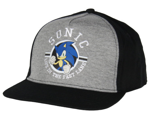 Sonic The Hedgehog Youth Snapback Hat Life in The Fast Lane Kids Adjustable Hat Black