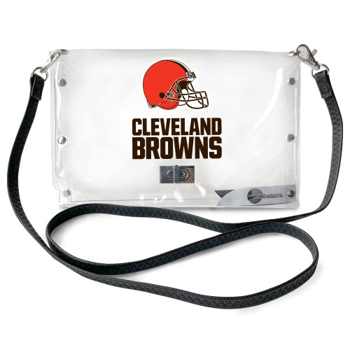 Littlearth womens NFL Los Angeles Chargers Clear Envelope Purse with Black Fashion Strap, Clear, 10" x 6.5" x 0.5"