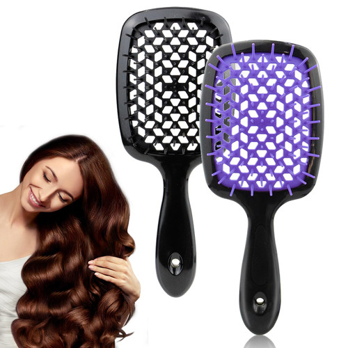 Lixera Detangling Hair Brush, Anti-static Detangling Hair Comb, Detangling Brush for Curly Hair, Curved and Vented for Wet Dry Detangle Hairbrush for Women, Easily Removes Tangles (A) Lixera Detangling Hair Brush, Anti-static Detangling Hair Comb, Detangling Brush for Curly Hair, Curved and Vented for Wet Dry Detangle Hairbrush for Women, Easily Removes Tangles (A)