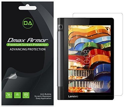 Dmax Armor [3-Pack] for Lenovo Yoga Tab 3 8 inch Screen Protector, Anti-Bubble High Definition Clear Shield- Lifetime Replacement
