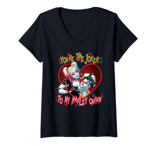 DC Comics Batman Joker To Harley V-Neck T-Shirt