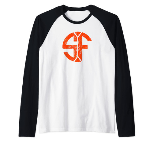 Vintage San Francisco SF Home Monogram Game Day Giant Raglan Baseball Tee Vintage San Francisco SF Home Monogram Game Day Giant Raglan Baseball Tee