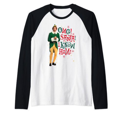 Elf - OMG I Know Him Raglan Baseball Tee