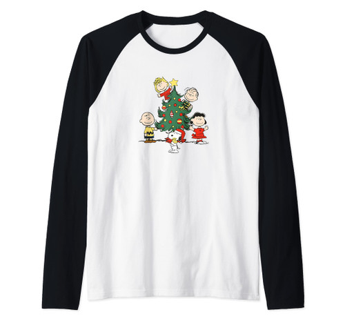 Peanuts - Oh Christmas Tree Raglan Baseball Tee
