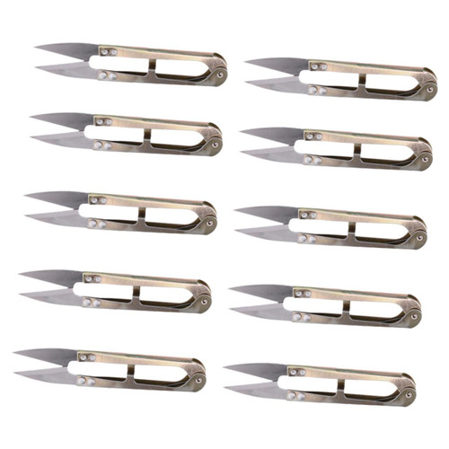SEWACC 20pcs U-shape Yarn Scissors Sewing Thread Scissor Clippers Embroidery Scissor Clippers Embroidery Scissors U-shape Sewing Scissors Embroidered Fishing Line Cutter Alloy