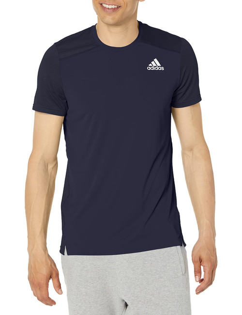 adidas Men's Own The Run Cooler Tee, Legend Ink/Reflective Silver, Medium