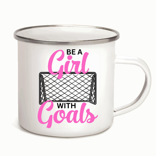 Soccer Art For Girls Teens Women Novelty Gift For Soccer Lovers Players 12oz Enamel Silver Mug Soccer Art For Girls Teens Women Novelty Gift For Soccer Lovers Players 12oz Enamel Silver Mug