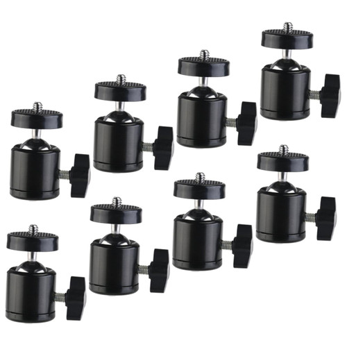 KJHBV 8pcs Camera Tripod Ball Mount Camera Tripod Ball Head Mount Camera Tripod Mount Camera Ball Head Mount Mic Stand Adapter Camera Ball Head Adapter Metal Appendix Ptz to Rotate