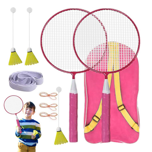 Badminton Rackets, Lightweight Badminton Racket, Low Tension Badminton Racket, Professional Badminton Racket for Children, Practice Training Aid for Kids Professionals Beginner Players