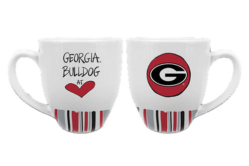 Magnolia Lane Hearts and Stripes Ceramic Mug (Georgia)