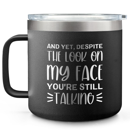 Cipustar Sarcastic Gifts For Men, Women - Funny Gifts Coffee Tumbler - Christmas, Birthday Gift Ideas For Him, Her, Husband, Dad, Mom, Friend, Coworker, Boss, Brother, Work Bestie - 14oz Coffee Mug