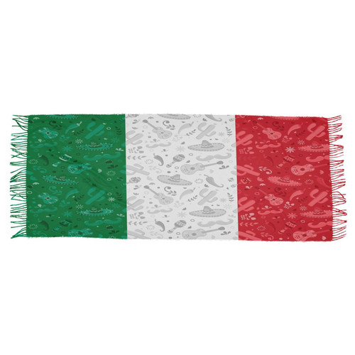 DIGTIA Mexico Flag Scarfs for Women Warm Large Soft Pashmina Shawl Wrap Scarves Fashion Long Shawl Scarf with Tassels Winter Scarf Lightweight