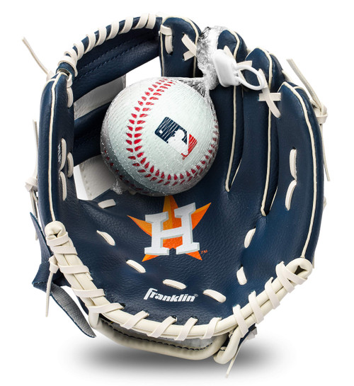 Franklin Sports unisex teen Teeball Set MLB ASTROS GLOVE AND BALL, Team Specific, One Size US