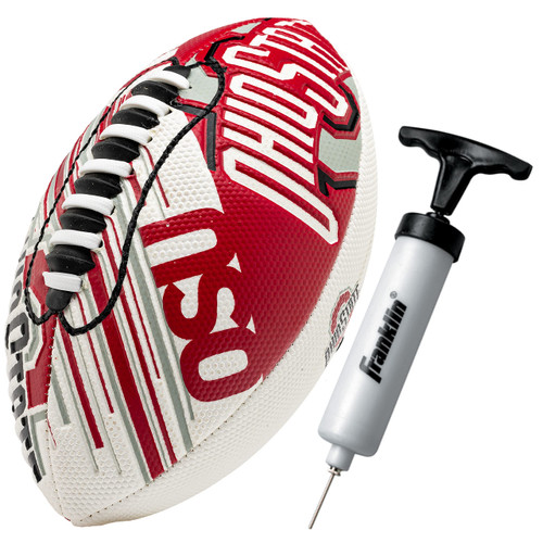 Franklin Sports Ohio State Football - Youth Mini Football - 8.5" Football- SPACELACE Easy Grip Texture- Perfect for Kids ! Franklin Sports Ohio State Football - Youth Mini Football - 8.5" Football- SPACELACE Easy Grip Texture- Perfect for Kids !