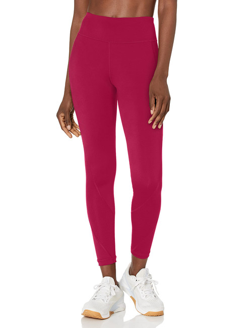 Reebok Women's Standard Workout Ready Leggings, Punch Berry/Mesh, Medium