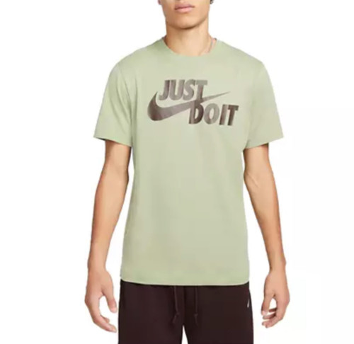 Nike Men's Sportswear Tee Just Do It Swoosh, Oil Green (as1, Alpha, one_Size, x_l, Regular, Regular)