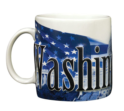 Americaware SMWDC01 Washington DC 18 oz Duo Tone Blue Relief Mug