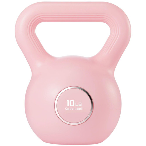 KHTO Kettlebells Fitness Exercise-Pink Strength Training Kettlebell Sets,Dumbbell Weights for Home Gym Equipment(10LB)