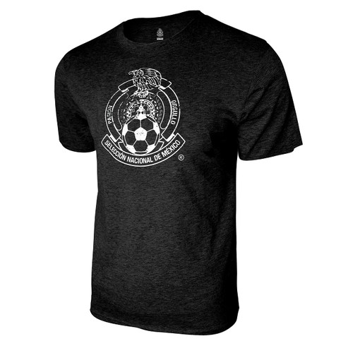 Icon Sports Men's Standard FMF Mexico National Football Team Logo T-Shirt, Heathered Black, Large Icon Sports Men's Standard FMF Mexico National Football Team Logo T-Shirt, Heathered Black, Large