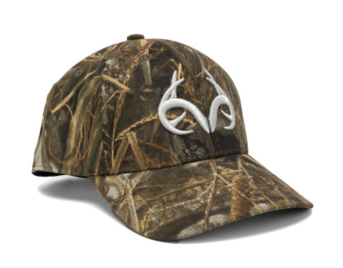 Realtree Camo Trucker Baseball Cap Hats for Hunting, Fishing, Hiking and Outdoors (Max-7 Logo)