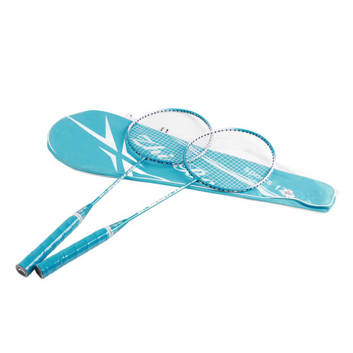 Badminton Rackets Set of 2, Beginner Badminton Racket, Carbon Fiber Badminton Racket, Low Pound Badminton Racket, Suitable for Kids, Adults, Novice Outdoor Backyard Games(God Blue)
