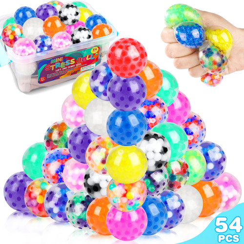 54Pack Stress Balls, Squishy Toys, Squishy Squeeze Balls Bulk Fidget Toys for Kids Adults Squishy Balls for Kids Stress Relief Toys, Classroom Prize, Party Favors, Birthday Gift, Goodie Bag Stuffers 54Pack Stress Balls, Squishy Toys, Squishy Squeeze Balls Bulk Fidget Toys for Kids Adults Squishy Balls for Kids Stress Relief Toys, Classroom Prize, Party Favors, Birthday Gift, Goodie Bag Stuffers