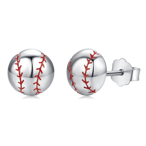 Baseball Earring Sterling Silver Stud Earring Sport Lover Jewelry Gifts for Women Girls Baseball Earring Sterling Silver Stud Earring Sport Lover Jewelry Gifts for Women Girls