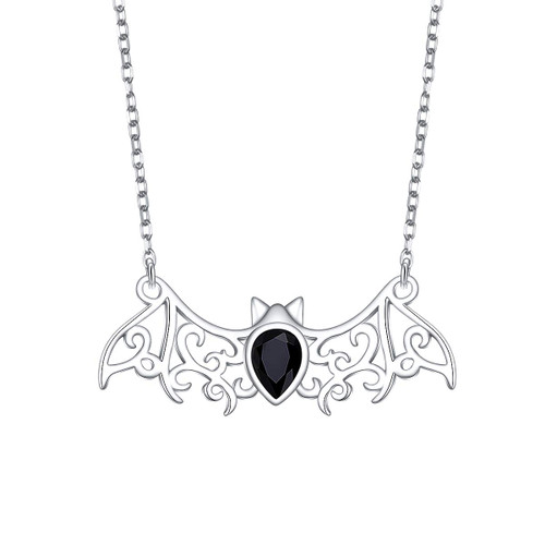 DAOCHONG S925 Sterling Silver Bat Bats Pendant Necklace for Women Jewelry Gothic Vampire DAOCHONG S925 Sterling Silver Bat Bats Pendant Necklace for Women Jewelry Gothic Vampire