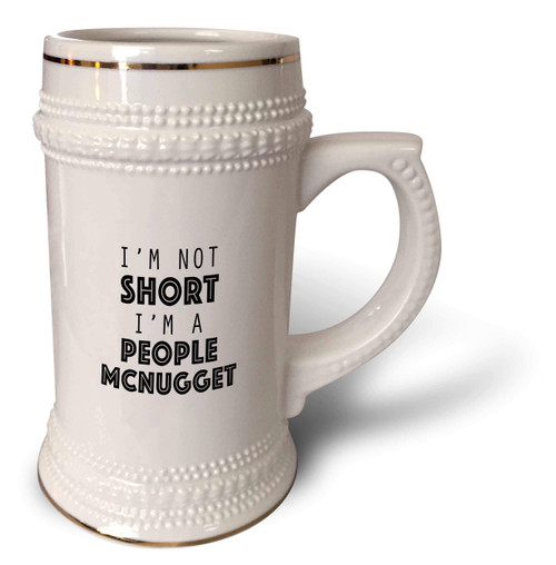 3dRose Short IM A People McNugget Mug, 18oz (STN_223106_1), 22oz Stein, White 3dRose Short IM A People McNugget Mug, 18oz (STN_223106_1), 22oz Stein, White