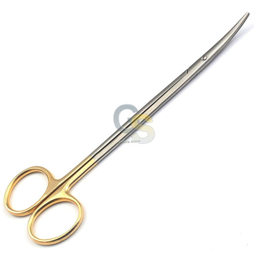 G.S METZENBAUM Scissors 7" SUPERCUT Curved ONE Serrated Blade German Grade Stainless Veterinary Silver G.S METZENBAUM Scissors 7" SUPERCUT Curved ONE Serrated Blade German Grade Stainless Veterinary Silver
