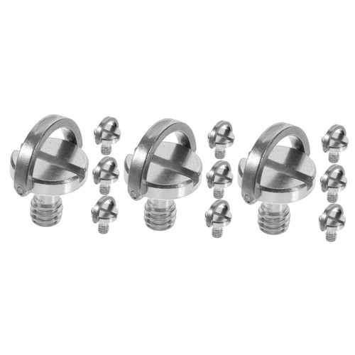 Mikikit 15 Pcs Screw for Action Camera 1/4 Inch Camera Screw Camera Mount Parts Tripod Mount Adapter Tripod Screw 1/4 Inch Camera Mount Screw Monopod Ring Iron - Nickel Plated