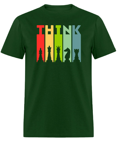 Think Chess Shirt, Chess T-shirt, Chess Tee, Think T-Shirt, Chess Lover Shirt, Gift for Her, Gift for Daughter% 100 Cotton Custom Shirt, Cool Font Design, Gift for Chess Player, Chess Lover T-Shirt