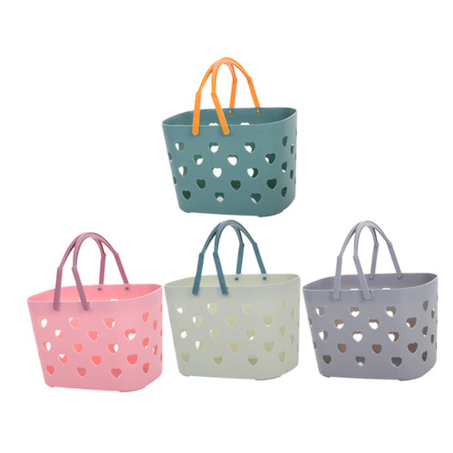 SOESFOUFU 4pcs Storage Basket Toy Holder Shower Tote Toiletry Organizer Bins Bathroom Carry Basket Utility Bathroom Tote Plastic Basket Bin Pantry Basket Bathroom Shelf Portable Pp Student