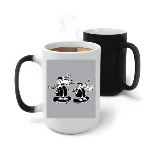 Skateboarding Gifts for Couples Unique Present Ideas for Skaters 11oz 15oz Color Changing Mug Skateboarding Gifts for Couples Unique Present Ideas for Skaters 11oz 15oz Color Changing Mug