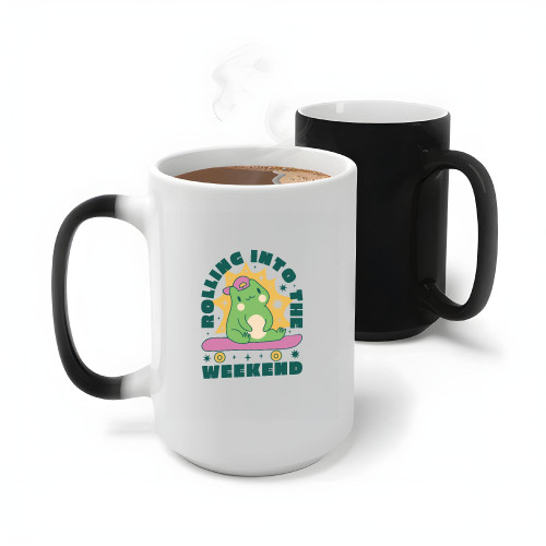Fun Gift Idea for Skateboarders Frog on a Skateboard 11oz 15oz Color Changing Mug Fun Gift Idea for Skateboarders Frog on a Skateboard 11oz 15oz Color Changing Mug