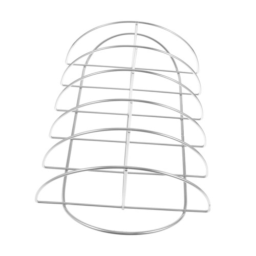 IWOWHERO 1Pc Stainless Steel Barbecue Meat Roaster pan Rack BBQ Rib Racks Grill Racks for BBQ Rib Rack for Grilling Grill top Griddle Outdoor Rib Roasting Shelf BBQ Rack Vertical bakeware