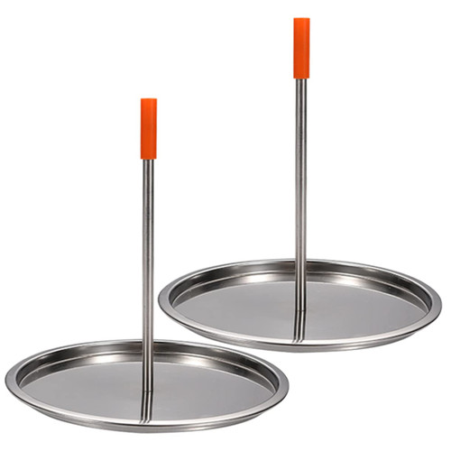 FUOYLOO 2pcs Stainless Steel Chicken Rack Grill Top Griddle Outdoor Beer Can Chicken Turkey Roasting Pan Stainless Steel Griddle Vertical Chicken Stand Chicken Holder for Oven Grill Tool