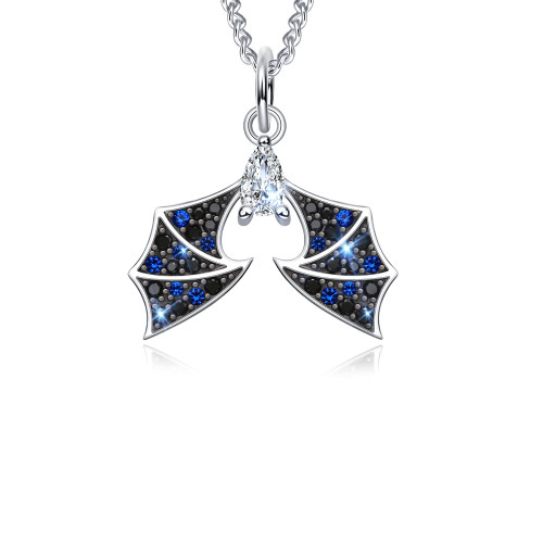 925 Sterling Silver Cute Animal Black Gothic Bat Pendant Necklace for Women CZ Vintage Frightening Vampire Ghost Witch Jewelry for Girlfriend Wife Best Friend Halloween Night Birthday Christmas Gifts 925 Sterling Silver Cute Animal Black Gothic Bat Pendant Necklace for Women CZ Vintage Frightening Vampire Ghost Witch Jewelry for Girlfriend Wife Best Friend Halloween Night Birthday Christmas Gifts