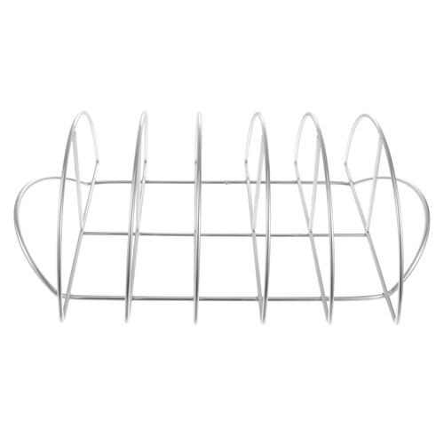 1Pc Stainless Steel Barbecue Meat Rib Roast Rack Stainless Steel Roasting Rack Roaster pan Rack Non Stick Rib Rack Rib Roaster Grill Outdoor Barbecue Accessory Bracket Vertical