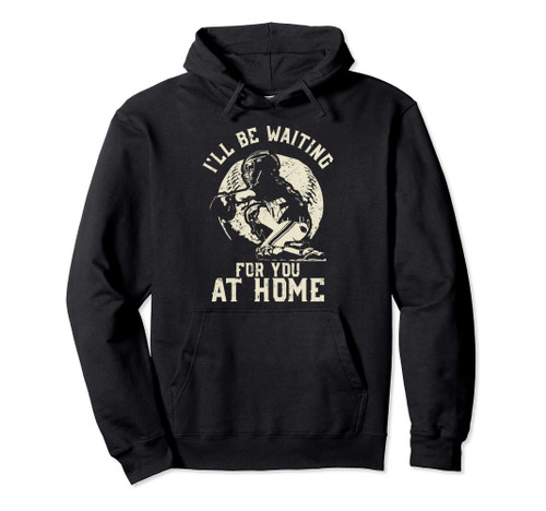 Catcher I'll Be Waiting For You | Softball Baseball design Pullover Hoodie