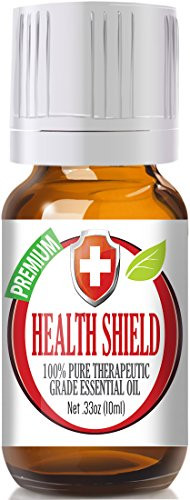 Health Shield 100% Pure, Best Therapeutic Grade Essential Oil - 10ml - Cassia, Clove, Eucalyptus,Lemon, and Rosemary