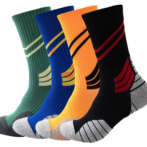 DRASEX Basketball Socks Men's Moisture Wicking Cushioned Athletic Crew Socks Sports Outdoor Running Socks