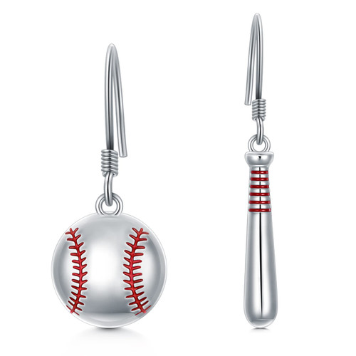 Baseball Earrings for Women Sterling Silver Baseball Bat Earrings Sport Lover Jewelry Gifts for Women Girls Baseball Player Baseball Earrings for Women Sterling Silver Baseball Bat Earrings Sport Lover Jewelry Gifts for Women Girls Baseball Player