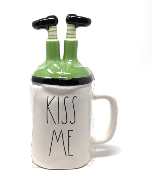 Rae Dunn by Magenta KISS ME with Topper LL Coffee Mug
